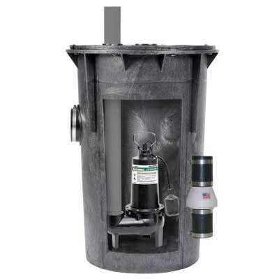 1/2 hp 120 V 80 gpm 4" Inlet Simplex Sewage Pump Package | MCD6192115