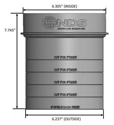 6" Round Polystyrene Black Riser | NDS101R