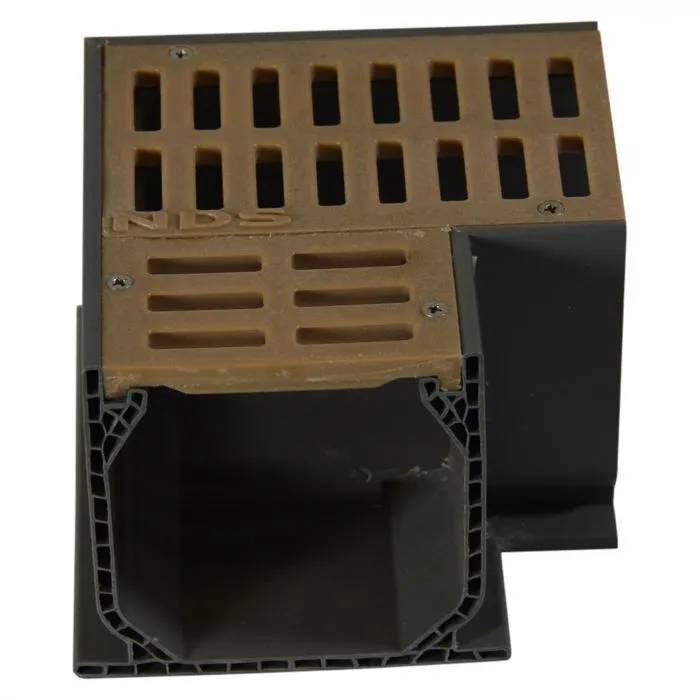 4-1/4" x 4-1/2" PVC Sand w/Grate Fabricated 90 Degrees Elbow | NDS5383
