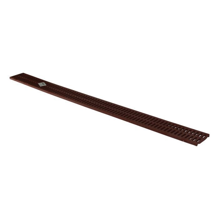 36" Rectangular HDPE Brick Red Mini Flat Channel Grate | NDS551