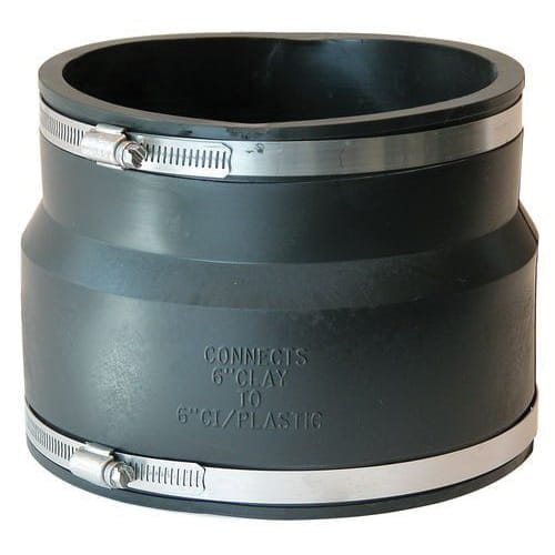 PVC Flexible Coupling 6 in. Clay x Cast Iron/Plastic 1002 Series | 1002-66WC