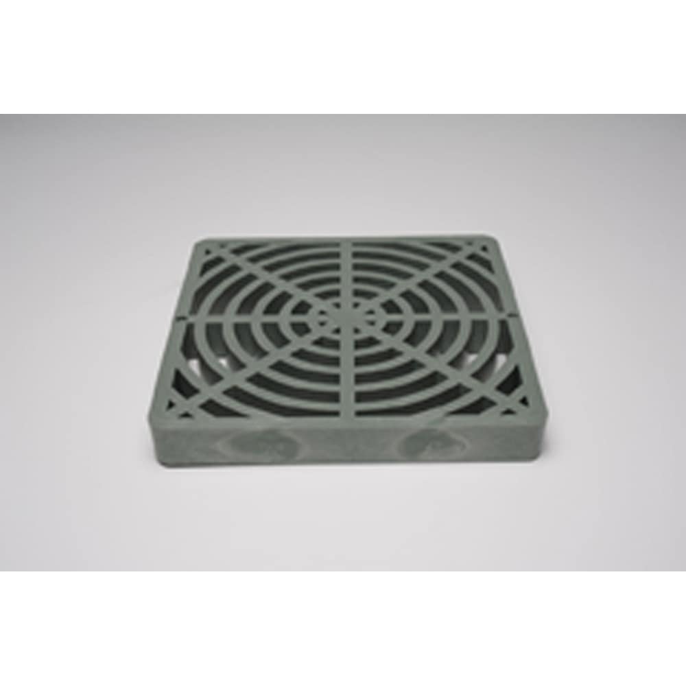 9" Square Polypropylene Black Drain Grate | DUR094SF