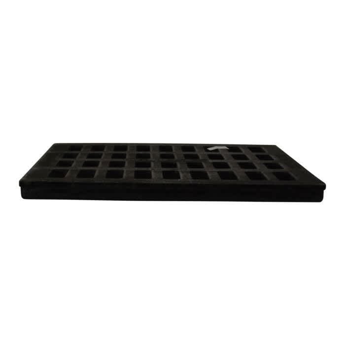 18" Square Cast Iron Black Catch Basin Flat Drain Grate | NDS1813
