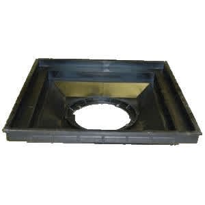 18" X 1-1/8" X 3-5/8" Square Black Low Profile Catch Basin Adapter |  1830