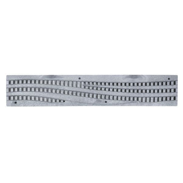 24" Rectangular Hdpe Gray Decorative Wave Channel Grate |  253GY