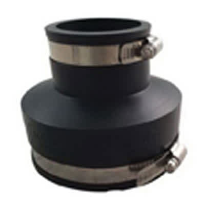 1-1/2" Cast Iron x PVC Black PVC Flexible Coupling | NHPCP015CIP