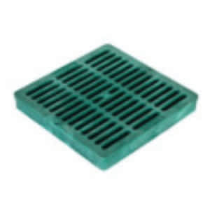 12" x 12" Square HDPE Green Drainage Grate | RBDDG12SFG
