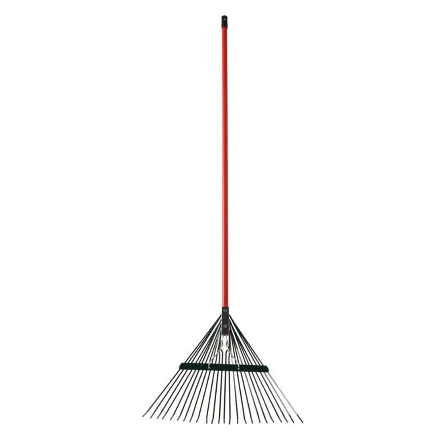 54" Orange Steel Handle Tine Leaf Rake | WLVHBSR24