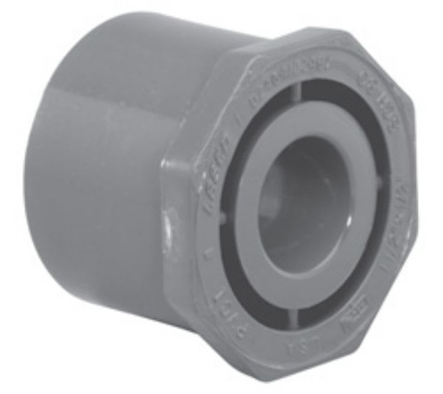 1/2x3/8 Bushing PVC Sch. 80 Spigot x Slip | 837-073