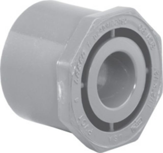 Sch. 80 Gray PVC Bushing 3 in. x 2 in. Spigot x Slip | 9837338