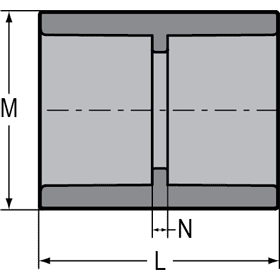 Sch. 80 PVC Coupling 3 in. Socket Gray C Standard | 829-030C