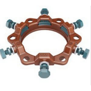 6" Coral Red Gland PVC Series 4000HD Mechanical Joint Wedge Action Restraint | WWFMEGALUG6PLA