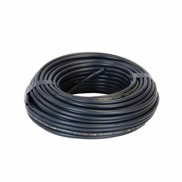 Soaker Hose 1/4" x 100' 12" Space Black Laser Drilled | ALT 12/100