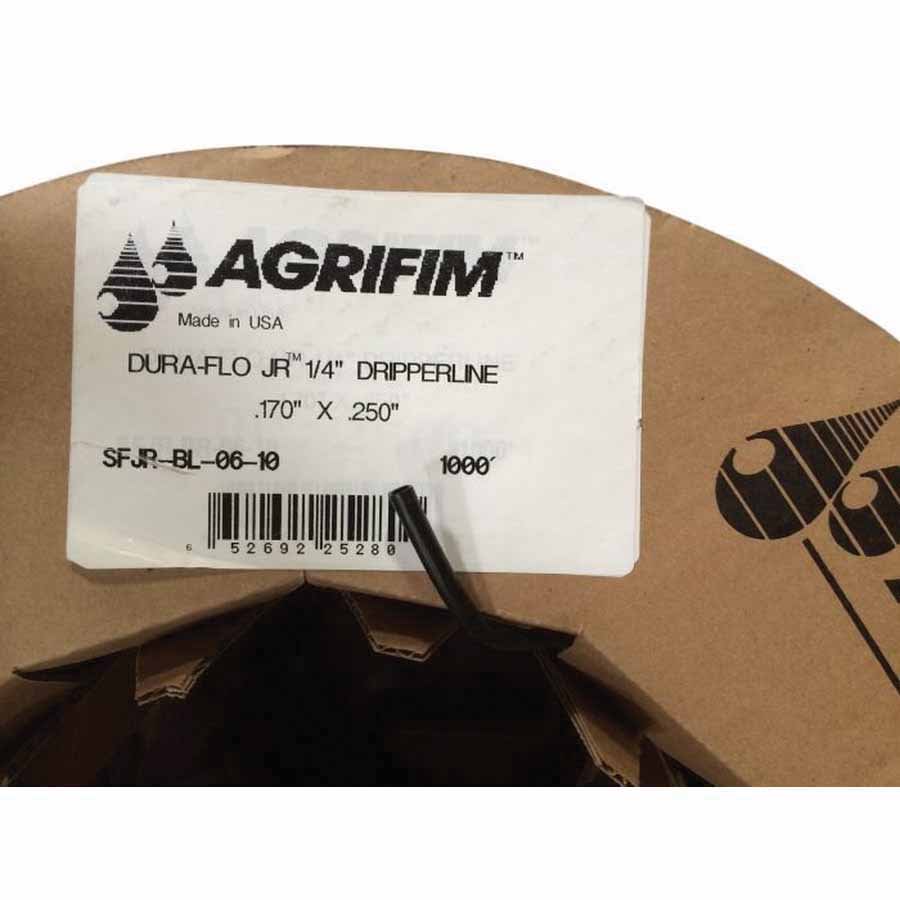 Agrifim Dripline 1/4" x 1000' 0.5 gph 6" Space Black | SFJR-BL-06-10