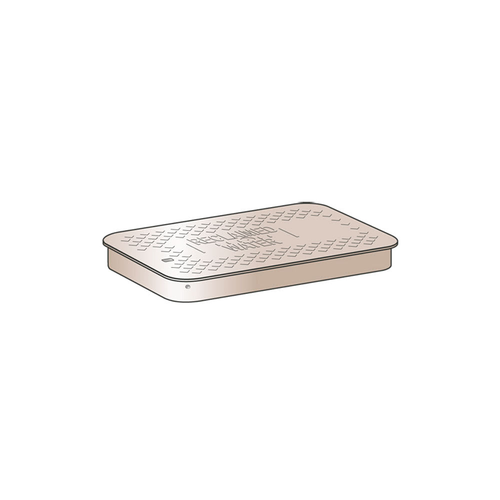 Valve Box Lid Only, Rectangular Brown Mulch Control Valve Standard