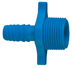 3/4" MIPT x Double Helix Blue Acetal Male Adapter | LSC3400007