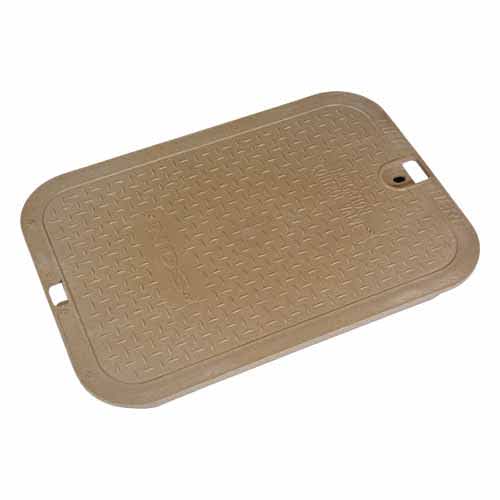 14" x 19" Rectangular Sand Irrigation Control Valve Standard Overlapping Valve Box Cover Only | NDB113CSAND