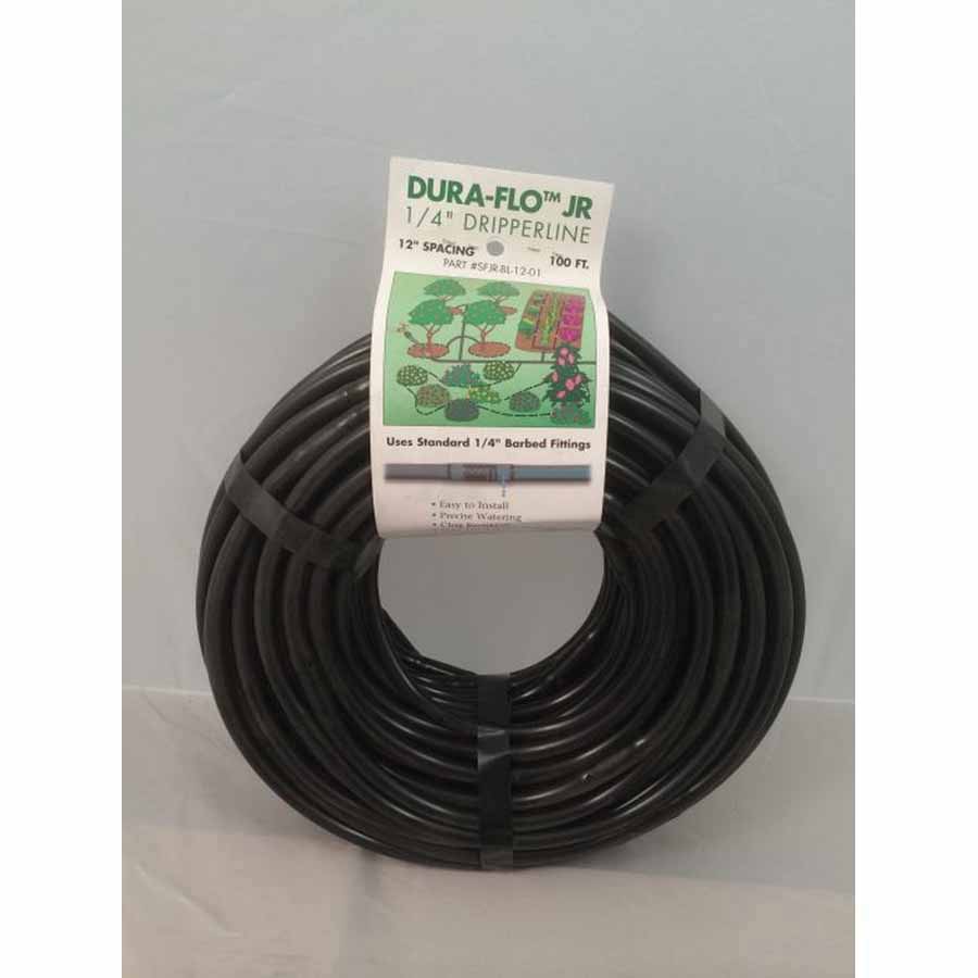 NDS Dripline, 1/4" X 100' 0.5 Gph 12" Space Black | SFJR-BL-12-01