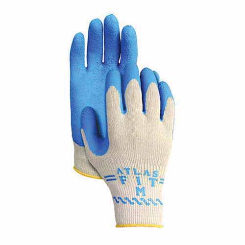 T Christy Enterprises Flex Gloves, Latex Blue Cotton String Knit | 9680.M