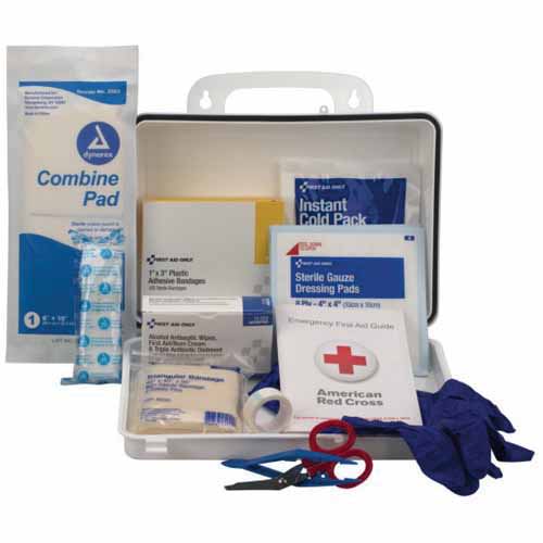 First Aid Kit, 19" x 16" x 11" 25-People Plastic