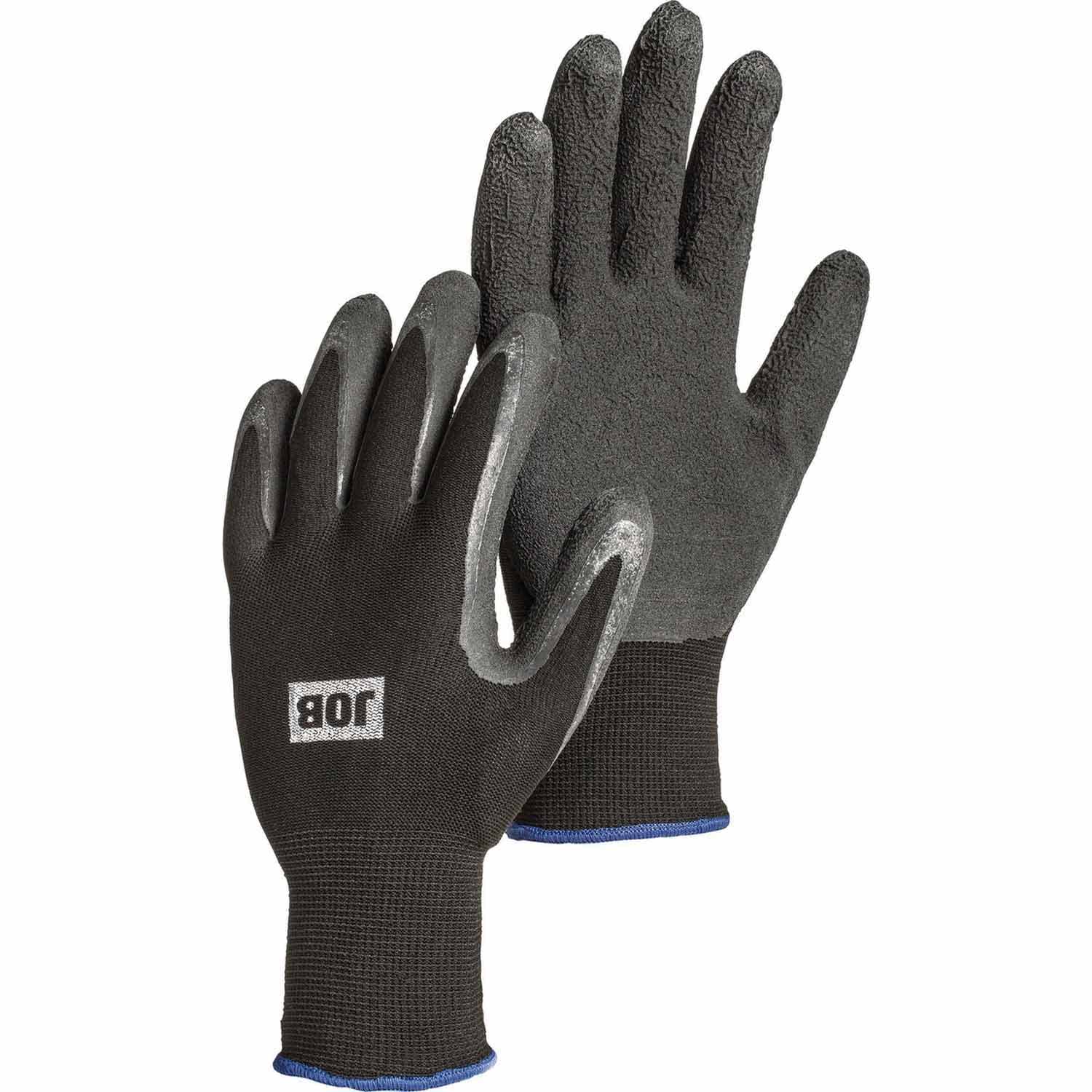 Work Gloves, Medium Utilis Latex/Nylon Heavy-Duty Black
