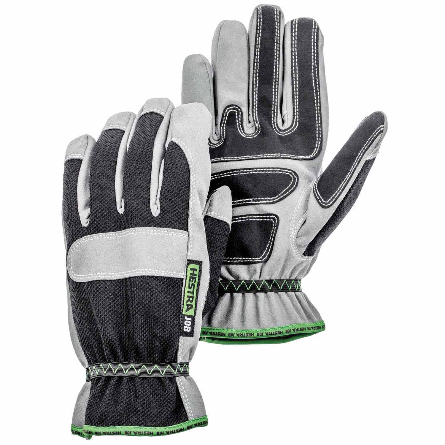 Work Gloves, Medium Anton Synthetic Suede Black/Gray