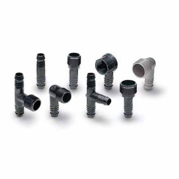 Adapter, 1/2"MNPT x Barb Plastic SB Series Spiral