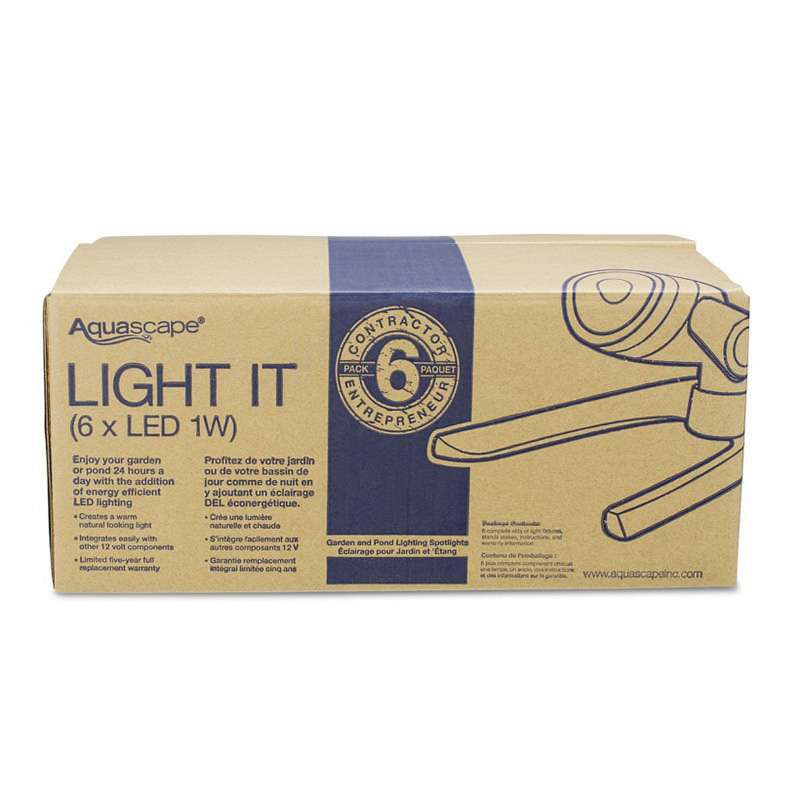 1 W 3000K LED Die-Cast Metal Housing 45 Lumens 6/Pack Spot Light | AQS84045