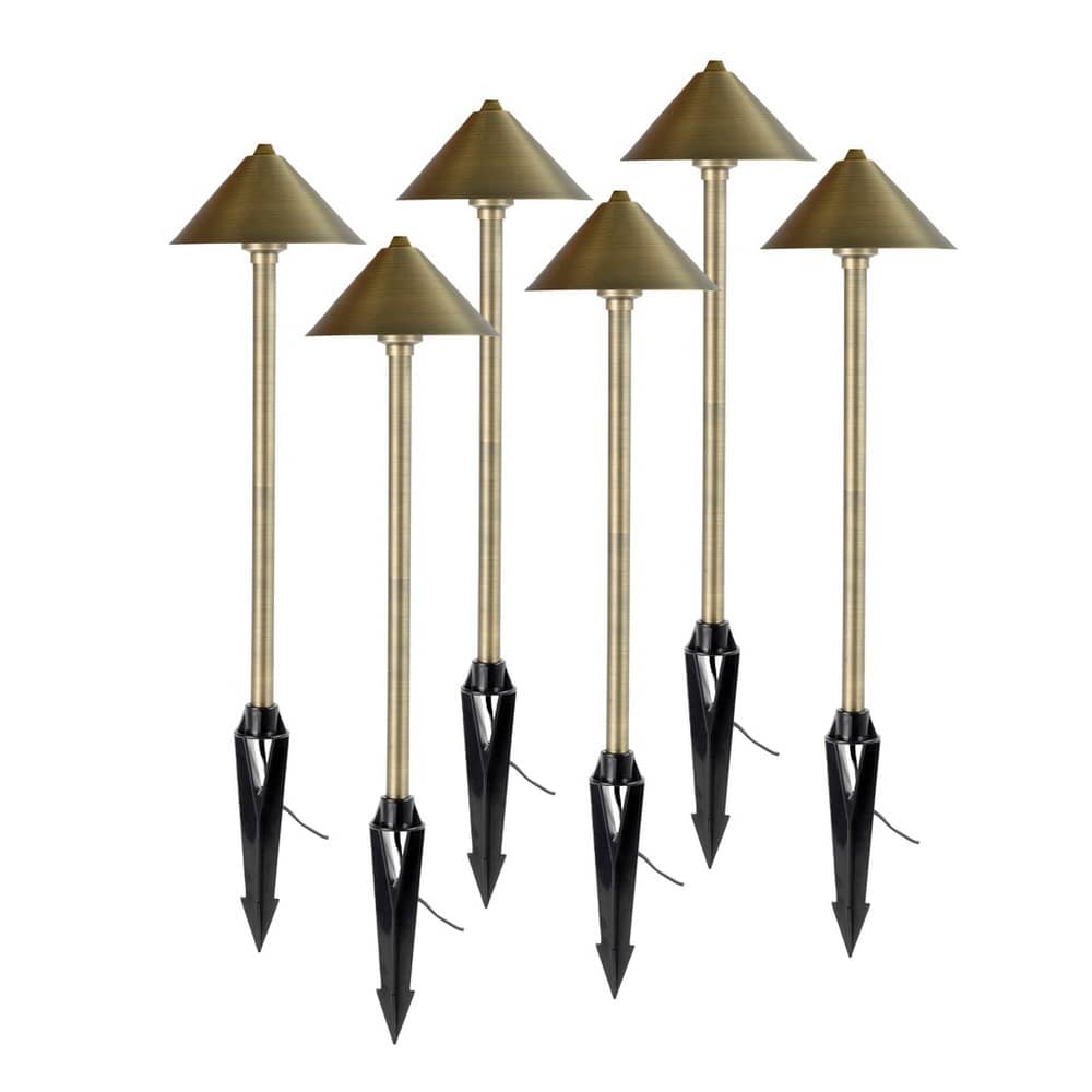 3 W 2700K LED Brass Dome Top 6/Pack Landscape Light | AQS84066