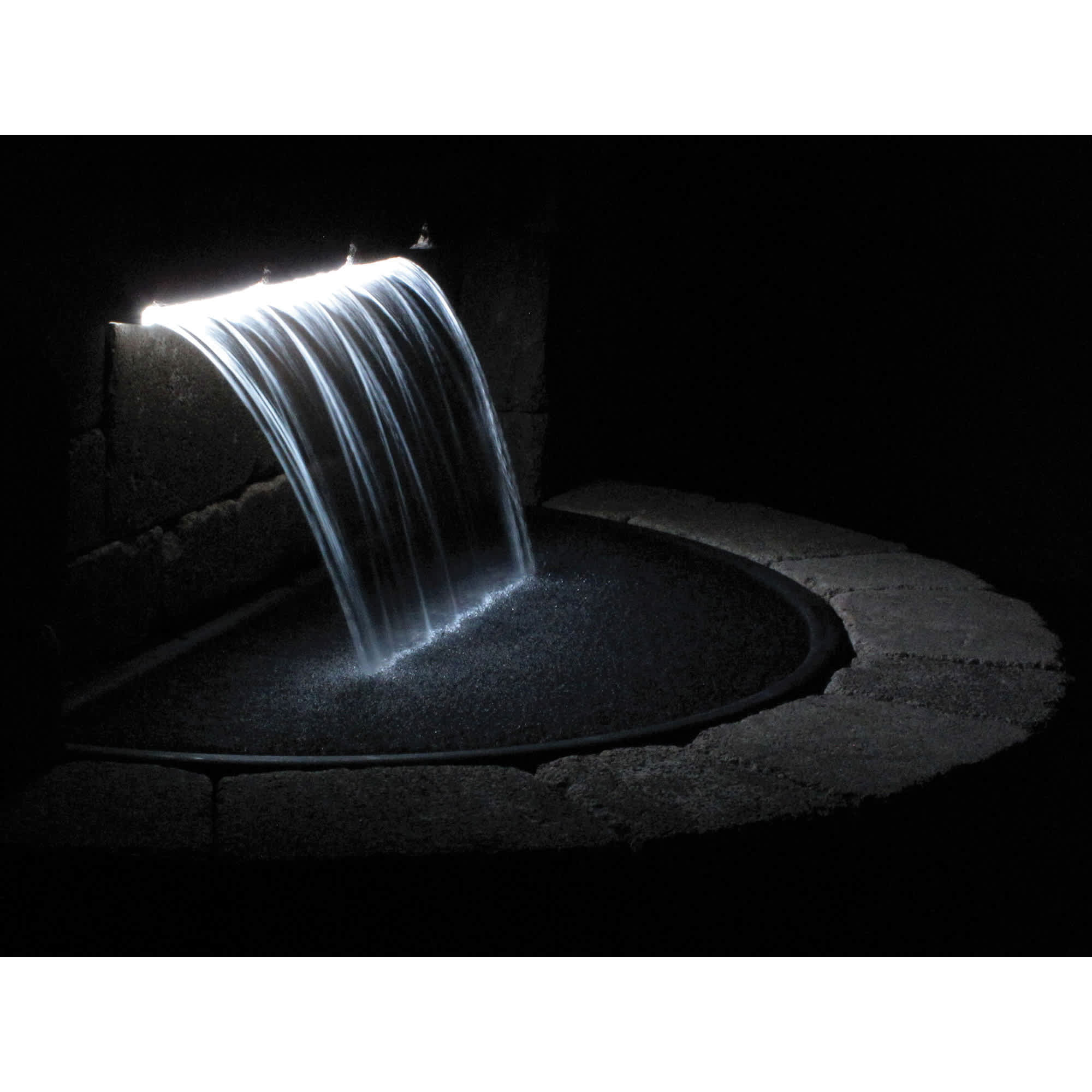 1-1/2" FIPT 36" x 8" x 3-1/2" 3000 gph Crystal White Colorfall | AWGCF36W