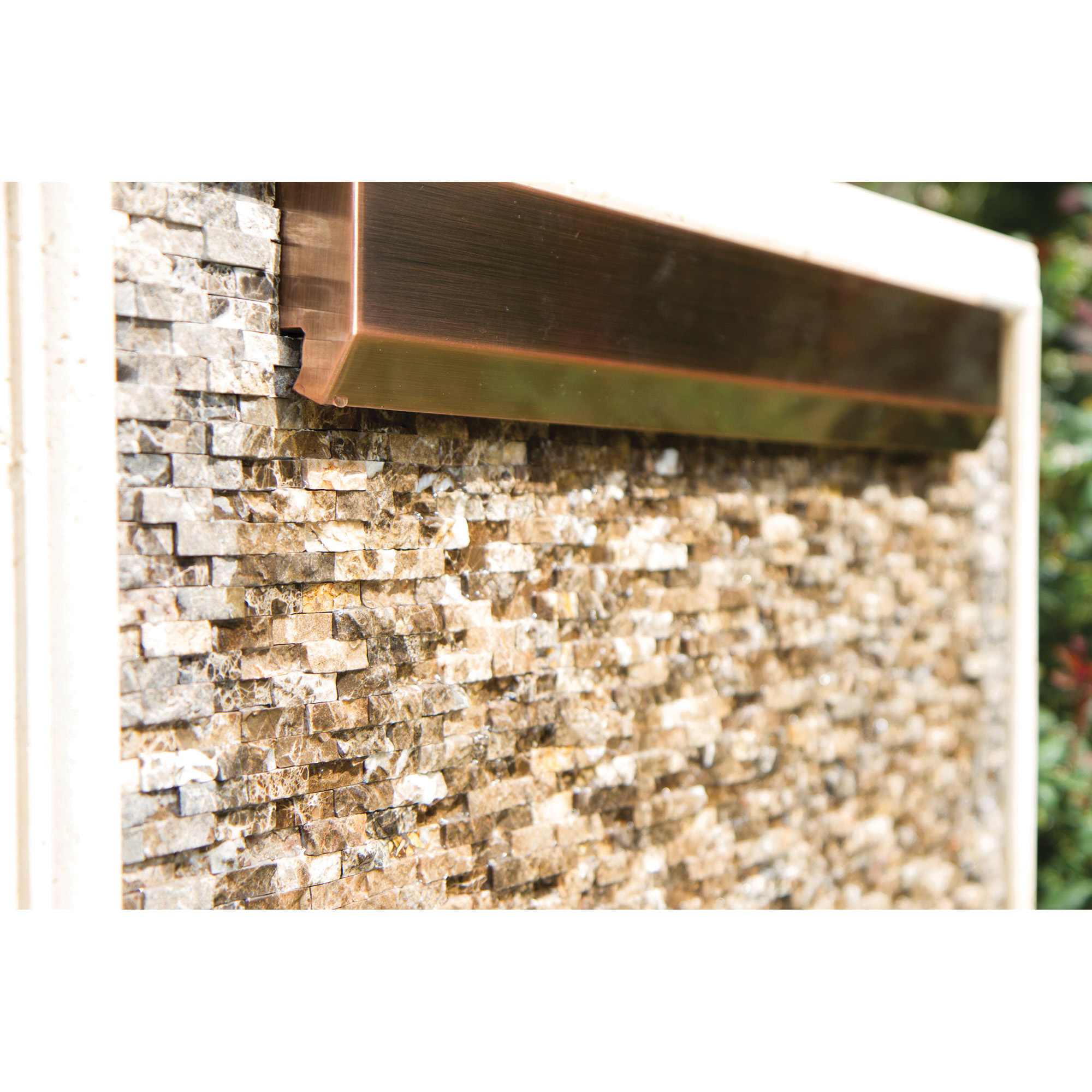 1-1/2" FIPT 24" x 5-1/4" x 3-1/2" 750 to 1500 gph Smooth Surfaces 1500 to 3000 gph Rough Surfaces Copper 316 Stainless Steel Waterwall Spillway | AWGCWS24316