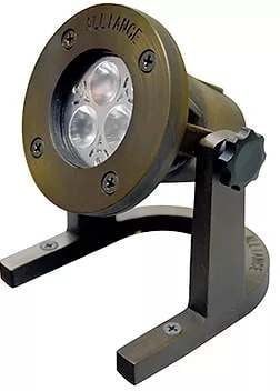 Alliance Lighting Underwater Light, 4W Ceramic Bi-Pin MR-16 Led, Aged Brass 50' | UL100-50FT-LED4W