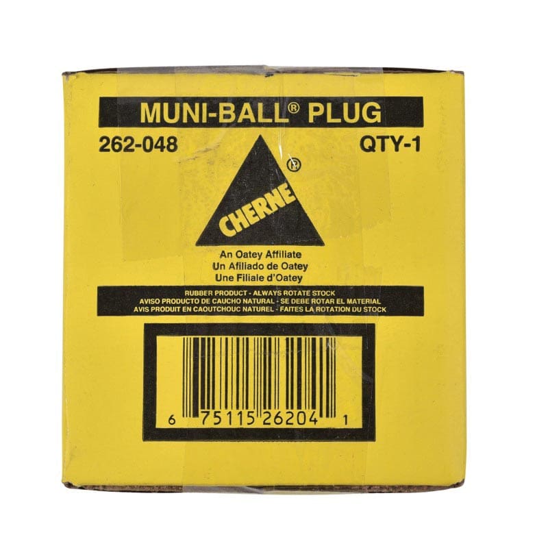 4" Black Natural Rubber Muni-Ball Plug | CHR262048