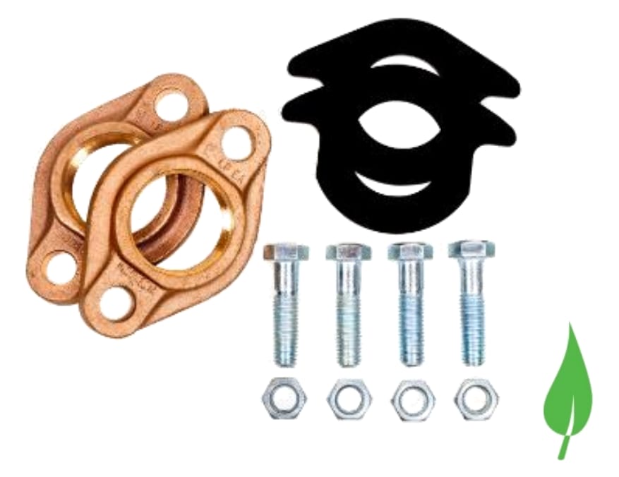 2" Double Bronze Oval (Lead-Free) Flange Kit | MAT431T08PLF