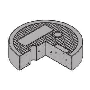 8-7/8" Dia x 2" H Round Concrete Gray Irrigation Light Duty For F08 Valve Boxes Flush Valve Box Lid | CRSF08RIRRIGATE