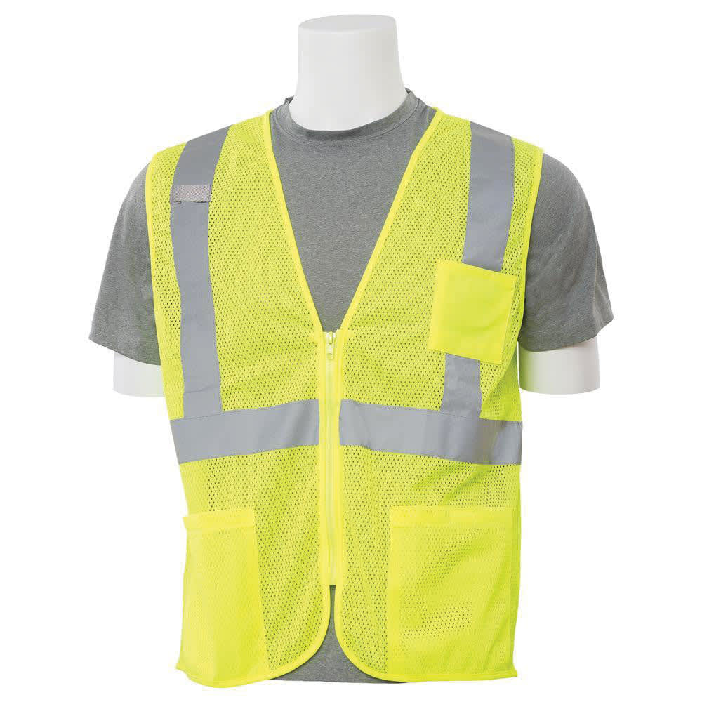 Large Hi-Viz Lime Reflective Safety Vest | ERB61648