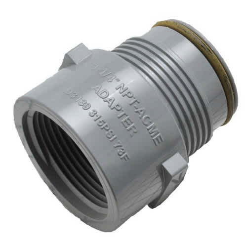 1-1/4" FNPT x Male Acme Light Gray Swing Joint Adapter | RBG125NPTACME