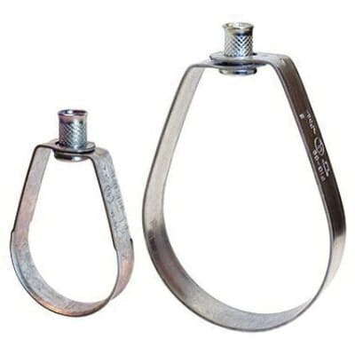 4" Pre-Galvanized Zinc Carbon Steel 69 Series Adjustable Swivel Loop Hanger | ANV0500301809
