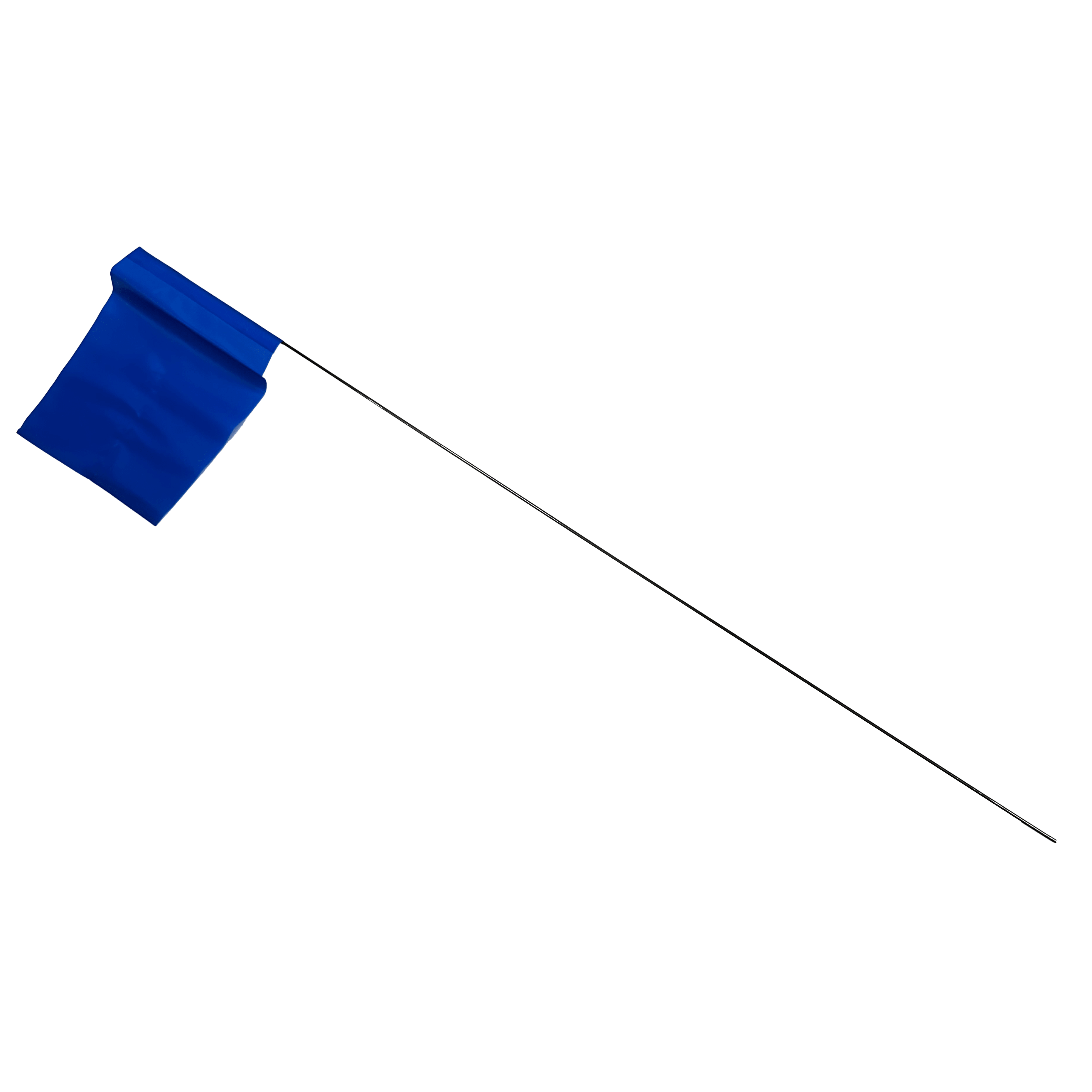 4" x 5" x 21" Vinyl Blue 100/Bundle Wire Staff Marking Flag | FLG4X5BLUE