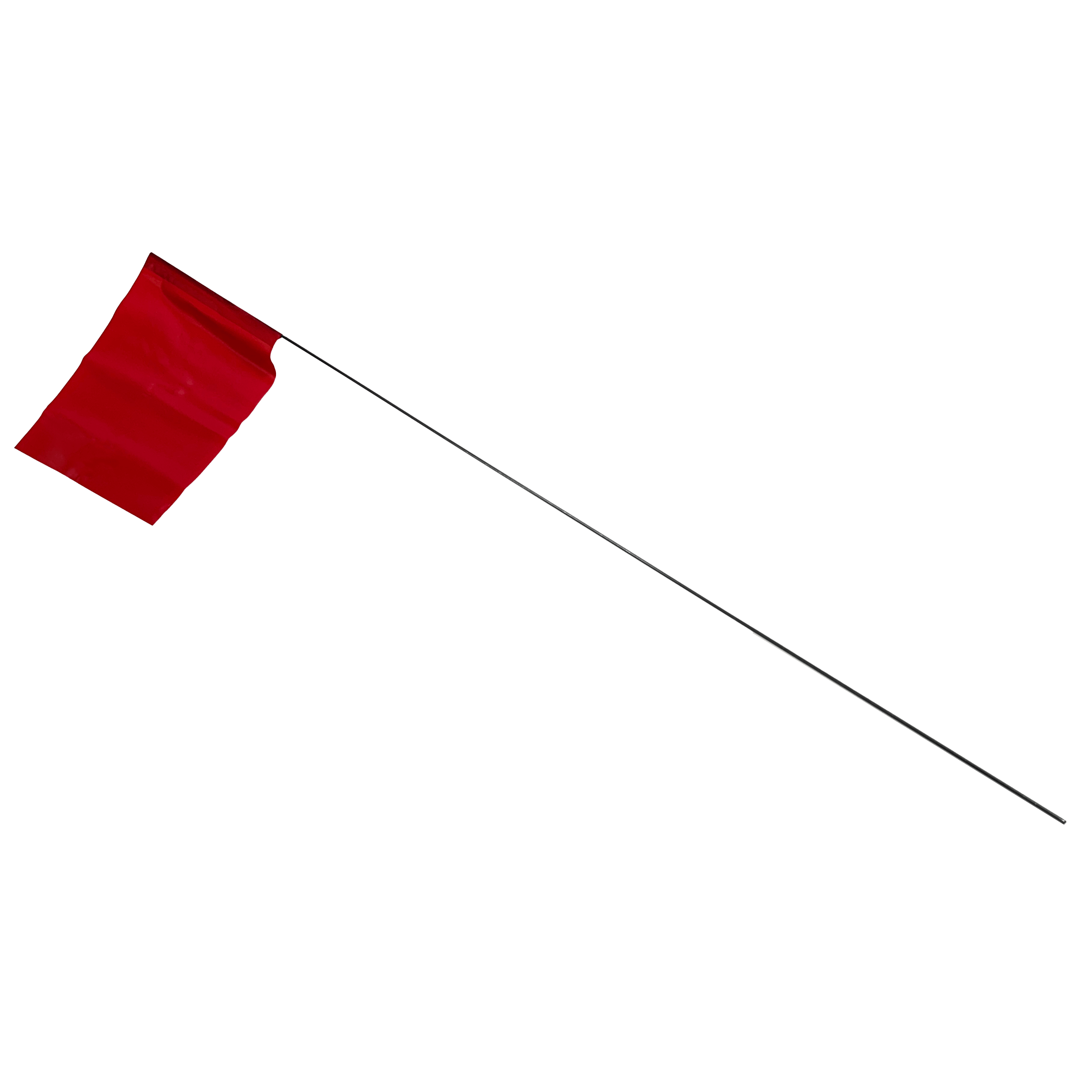 4" x 5" x 21" Vinyl Red 100/Bundle Wire Staff Marking Flag | FLG4X5RED
