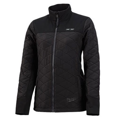 Large Polyester Black Women 5 Pocket Zipper Closure Heated Vest Kit | MKE233B21L