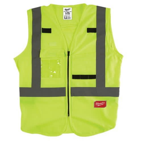 Large/Extra Large Polyester Yellow High Visibility Type R Class 2 Safety Vest | MKE48735022