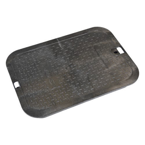 14" x 19" Rectangular Black Irrigation Control Valve Pro-Spec Valve Box Cover | NDB313CBLK
