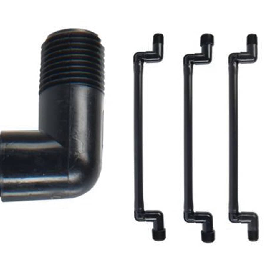 1/2" x 3/4" MPT 6" L Black Standard Swing Joint | HTRSJ7506