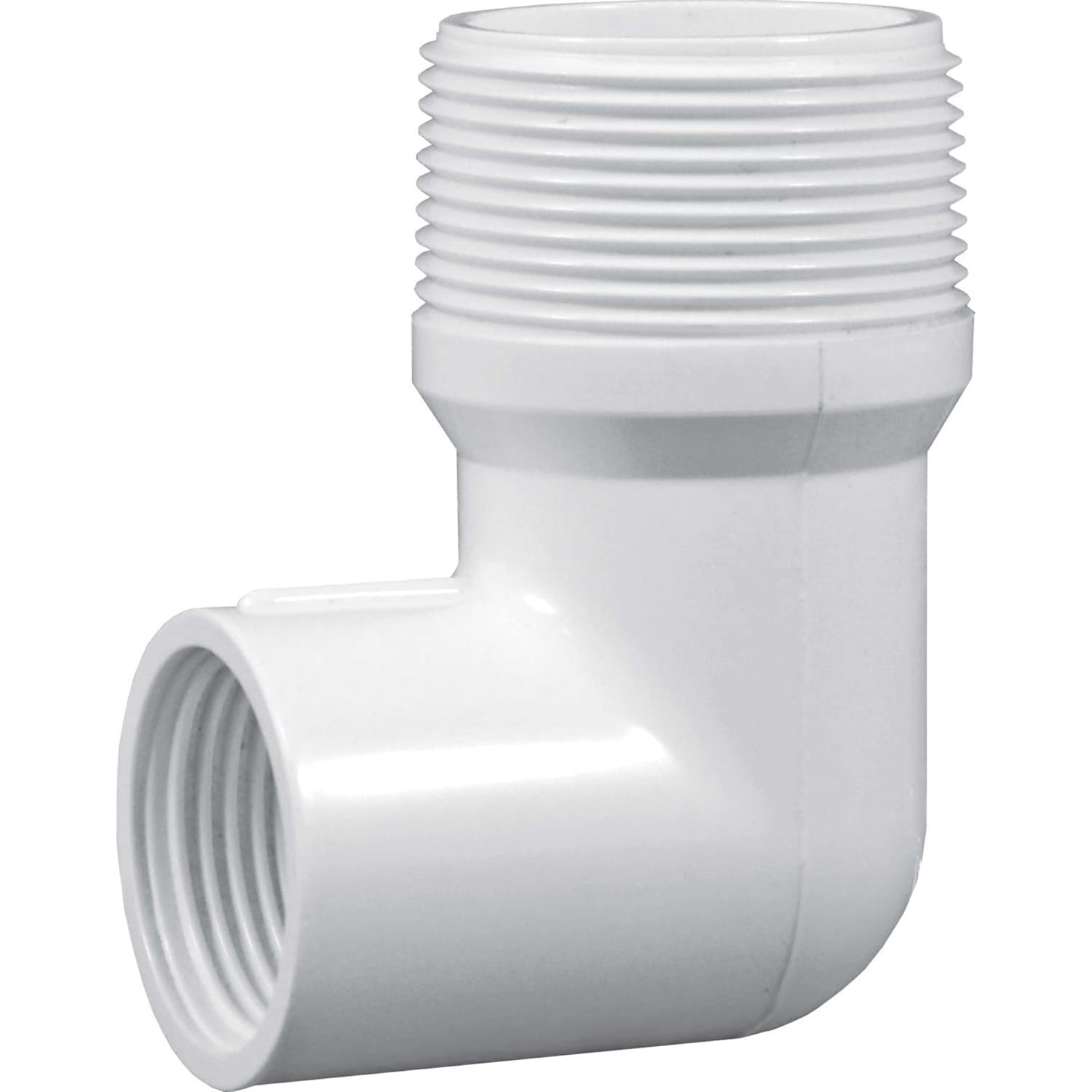 1-1/2" x 1-1/4" Acme x MIPT White PVC Swing Joint Outlet | LSCG302169