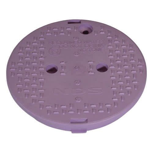 10" Round Purple Reclaimed Water Standard Valve Box Cover | NDB111CR