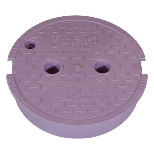 10" Round Purple Reclaimed Water Pro-Spec Corrugated Valve Box Cover | NDB311CR