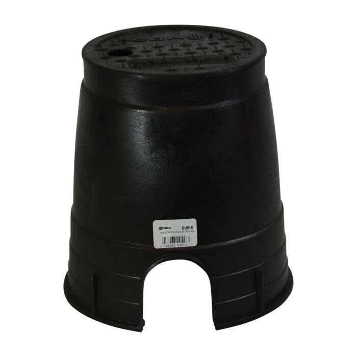 6" Round Black Water Meter Overlapping Meter Box Cover | NDBD109B