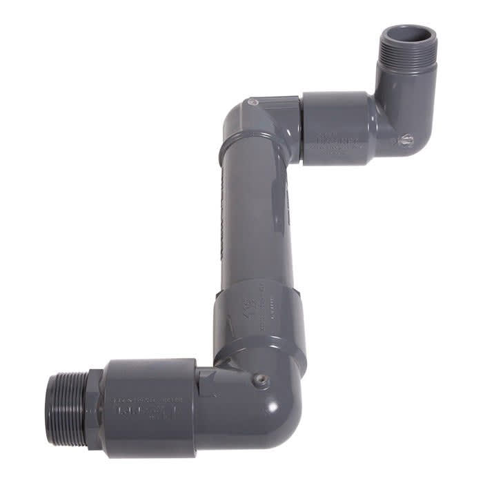 1-1/2" NPT 12" L Dark Gray Swing Joint | RBGSJ1215011SS