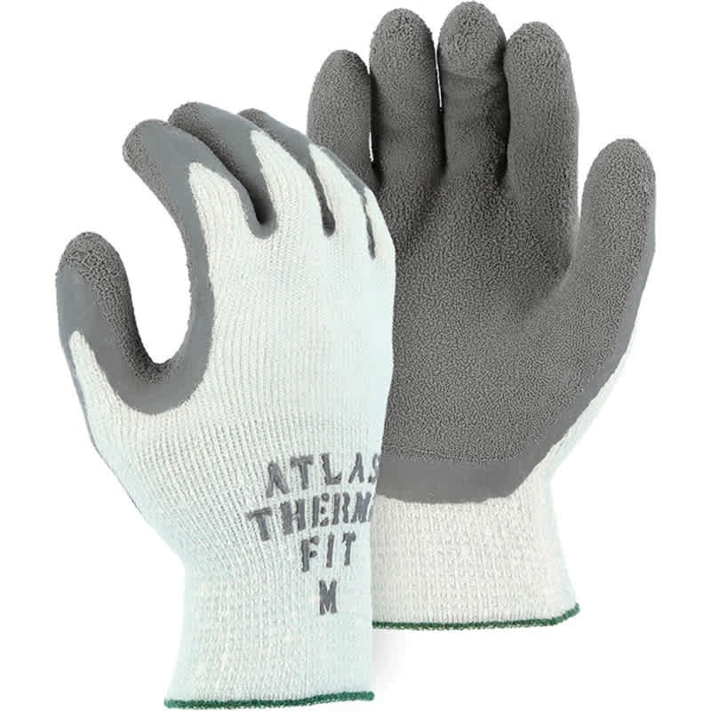 Medium Cotton/Polyester Gray Therma Fit Series Gloves | YLS301TFMED